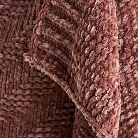 Anthropologie Rebecca Chenille Throw Blanket – Pink 70x50 – Discontinued NWT - Picture 2 of 3